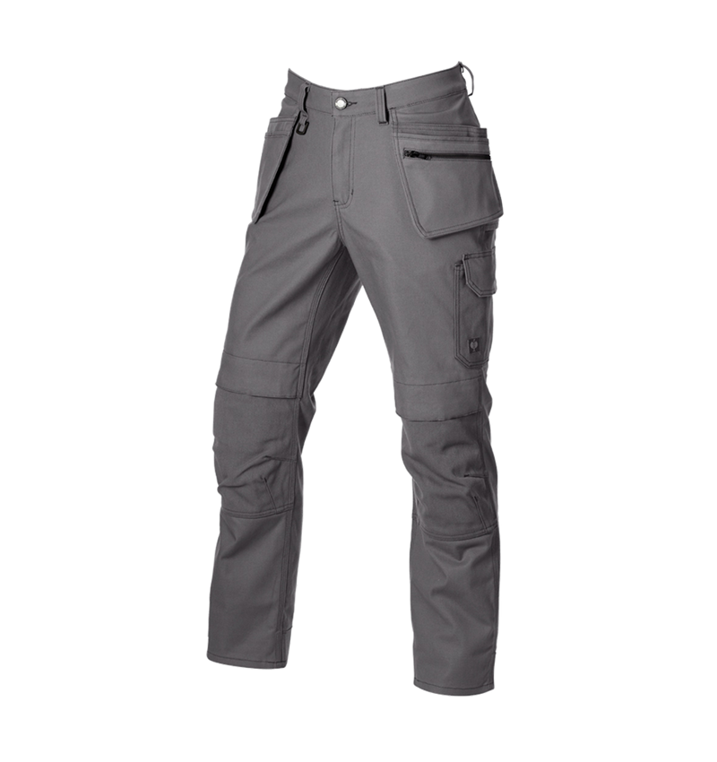 Work Trousers: Worker trousers e.s.iconic tool-pouch + carbongrey 7