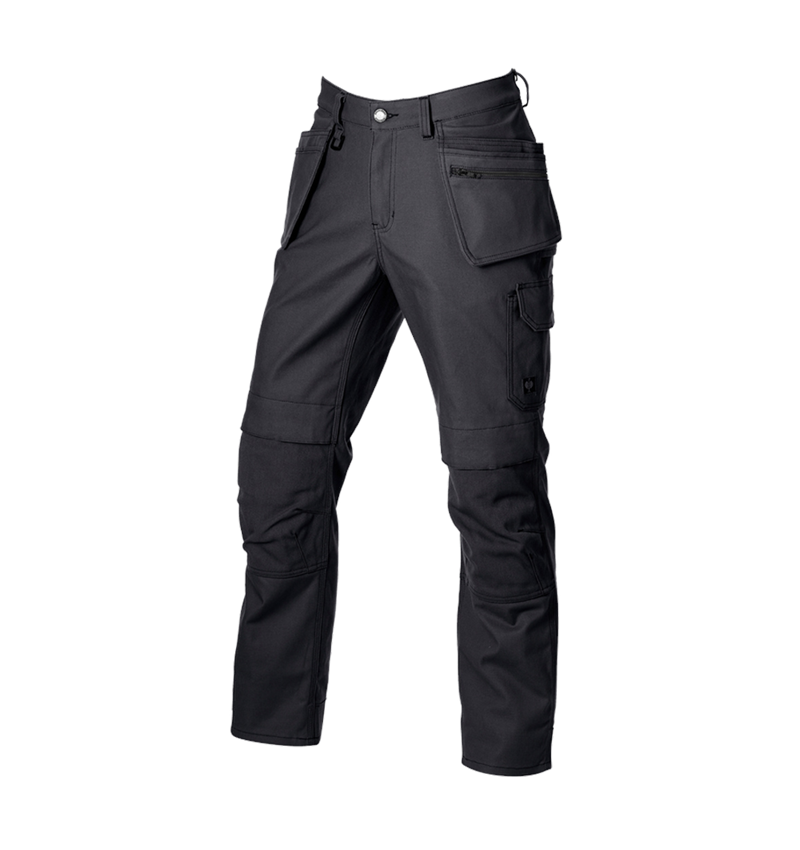 Work Trousers: Worker trousers e.s.iconic tool-pouch + black 4