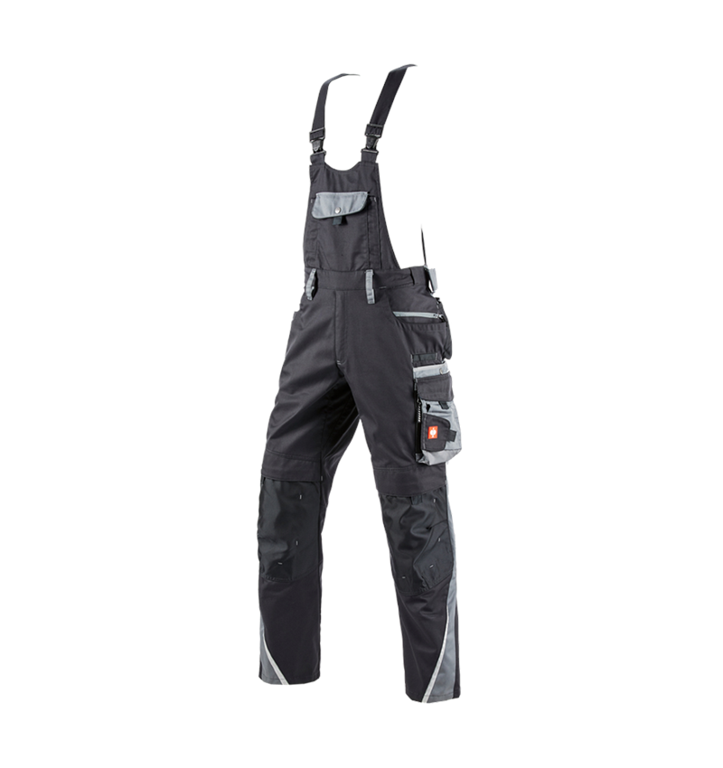 Pantalons de travail: Salopette à taille élastique e.s.motion d´hiver + graphite/ciment 2