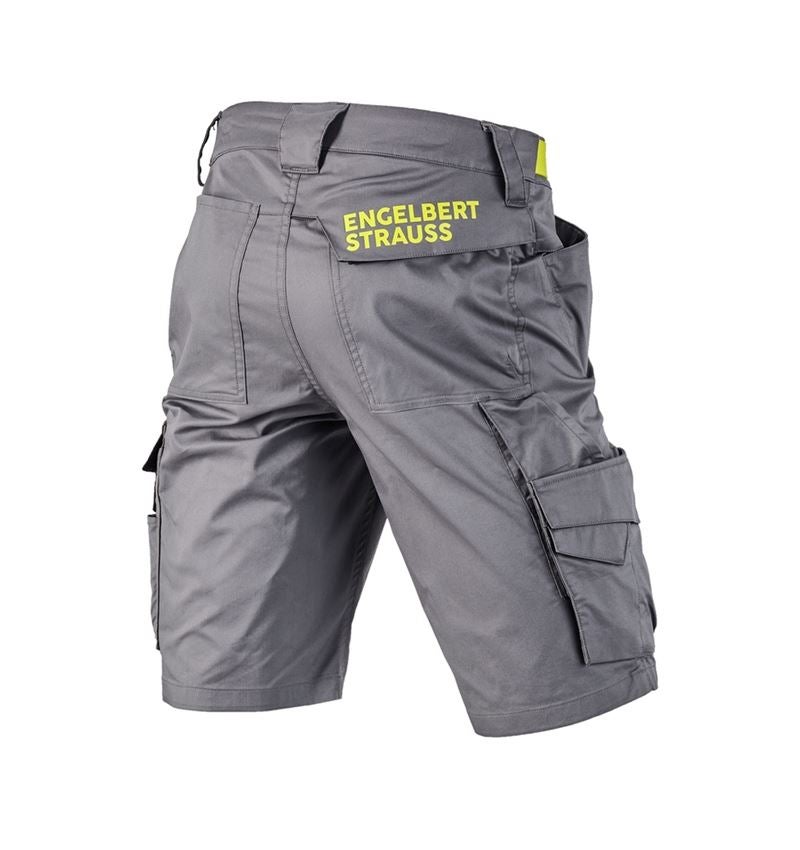 Pantalons de travail: Short e.s.trail + gris basalte/jaune acide 3