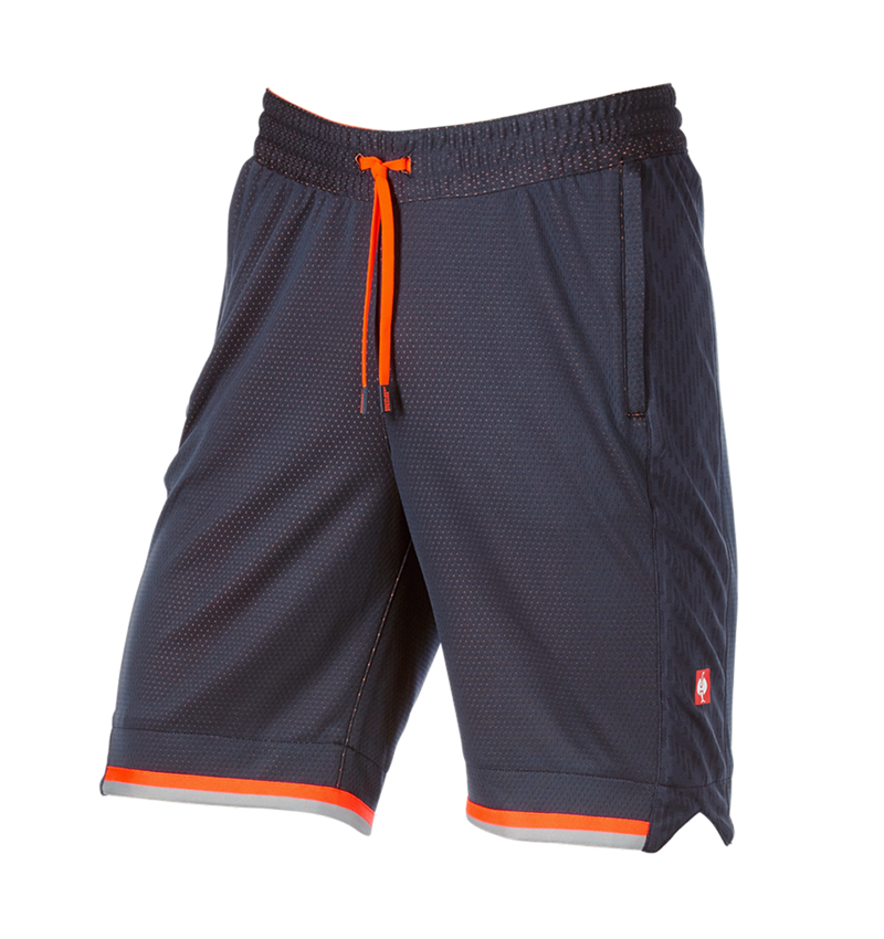 Pantalons de travail: Fonctionnelle short e.s.ambition + bleu foncé/orange fluo 4