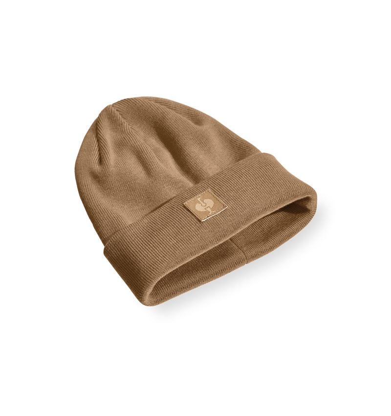 Accessories: Knitted cap e.s.iconic + almondbrown