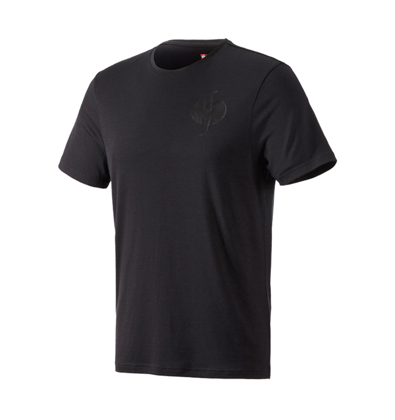 Hauts: T-Shirt Merino e.s.trail + noir 2