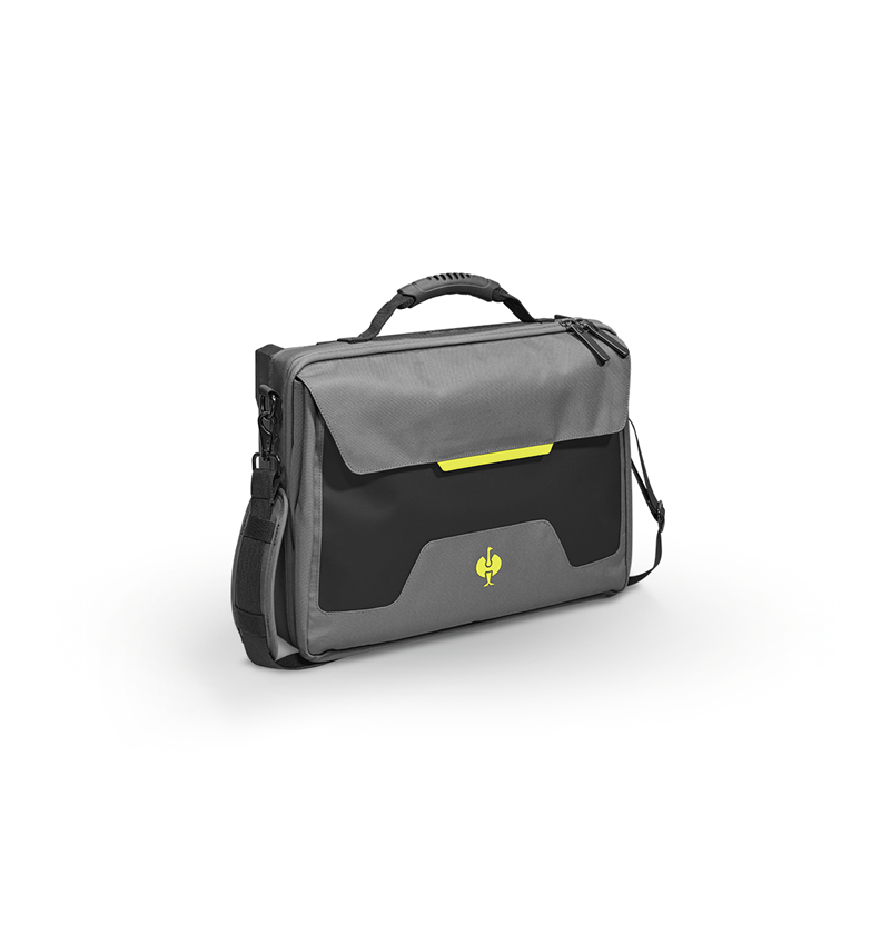 Accessories: STRAUSSbox laptop bag + basaltgrey/acid yellow