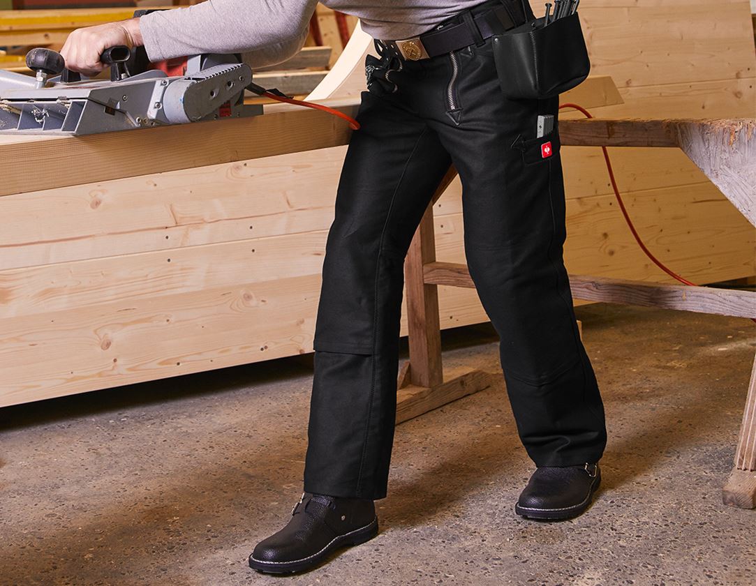 Roofer / Crafts: e.s. Craftman's Trousers with Kneepad Pockets + black