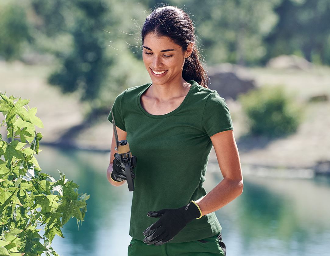 Thèmes: e.s. T-shirt fonctionnel poly cotton, femmes + vert