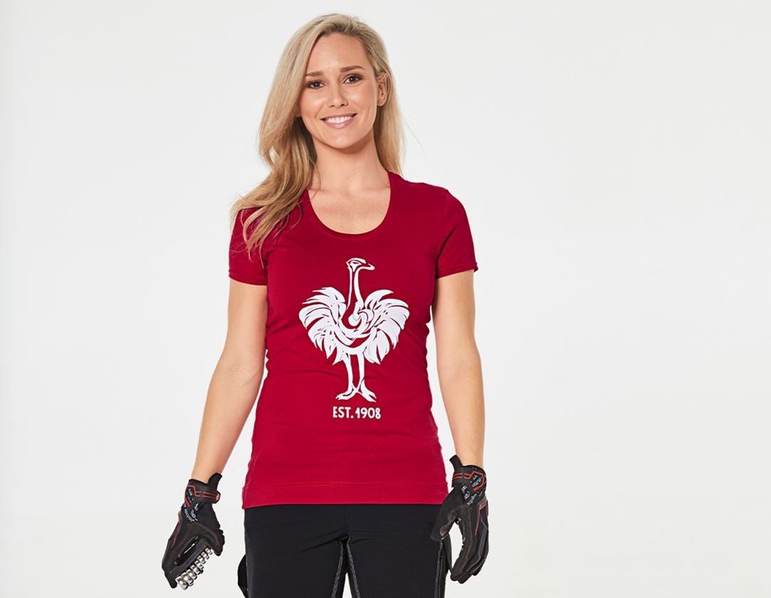 Topics: e.s. T-shirt 1908, ladies' + fiery red/white