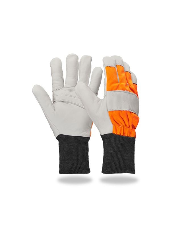 Forestry / Cut Protection Clothing: Leather forestry cut protection gloves