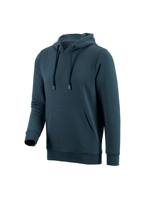 Thèmes: e.s. Sweatshirt à capuche poly cotton + bleu marin