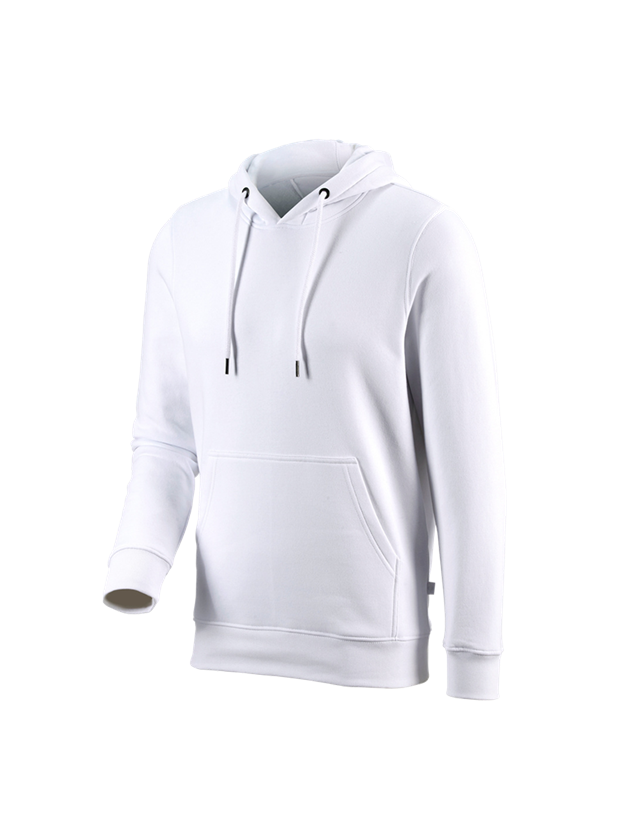 Thèmes: e.s. Sweatshirt à capuche poly cotton + blanc 1