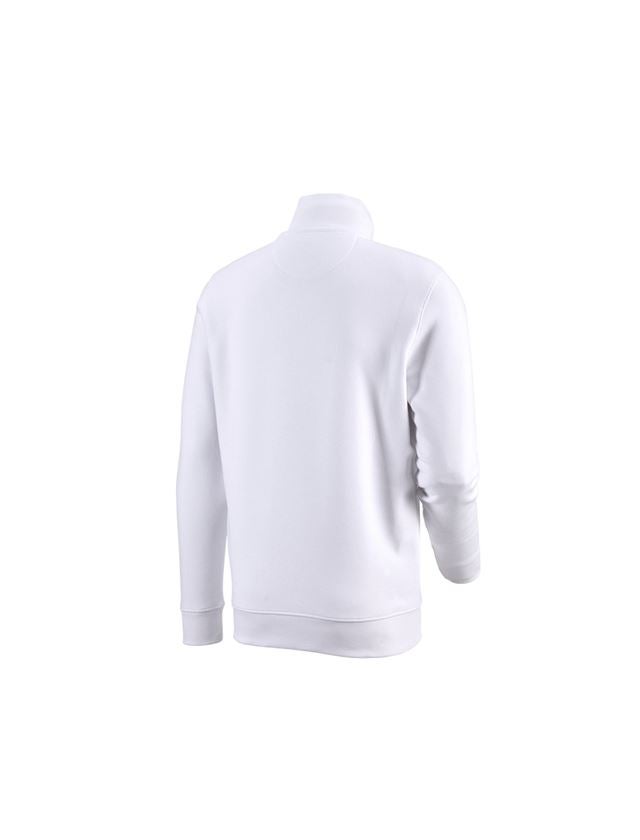 Menuisiers: e.s. Sweatshirt ZIP poly cotton + blanc 1