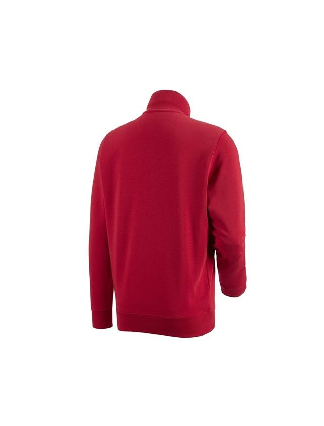 Gardening / Forestry / Farming: e.s. ZIP-sweatshirt poly cotton + red 1