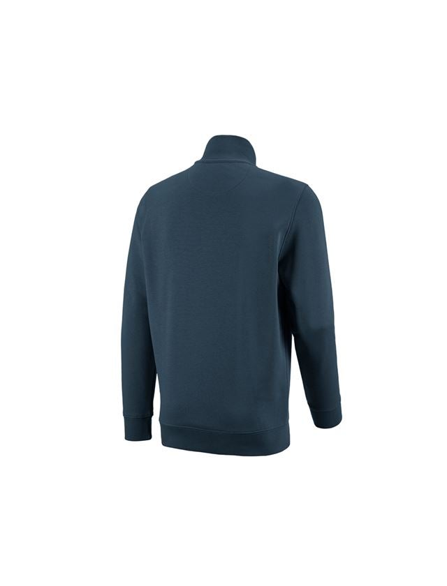 Gardening / Forestry / Farming: e.s. ZIP-sweatshirt poly cotton + seablue 1