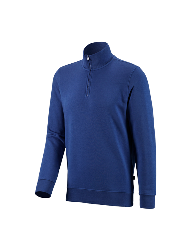 Installateurs / Plombier: e.s. Sweatshirt ZIP poly cotton + bleu royal