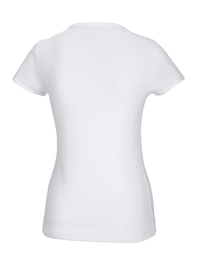 Thèmes: e.s. T-shirt fonctionnel poly cotton, femmes + blanc 1