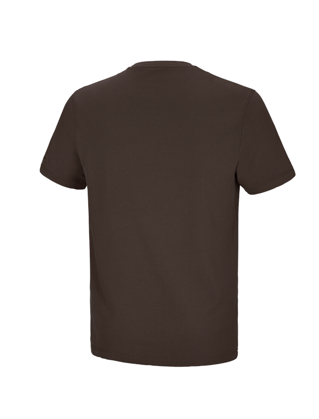 Topics: e.s. T-shirt cotton stretch Pocket + chestnut 3