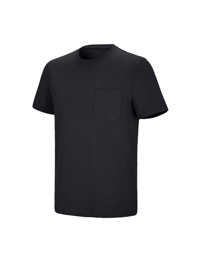 Thèmes: e.s. T-shirt cotton stretch Pocket + noir 2
