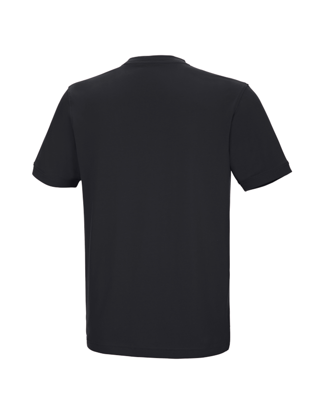 Hauts: e.s. T-shirt cotton stretch V-Neck + noir 2