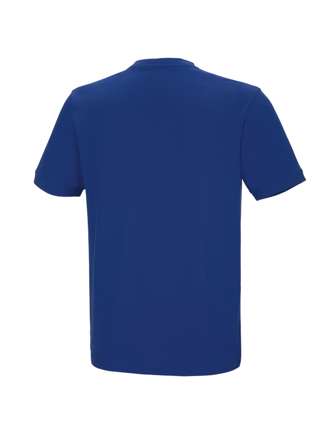 Hauts: e.s. T-shirt cotton stretch V-Neck + bleu royal 3
