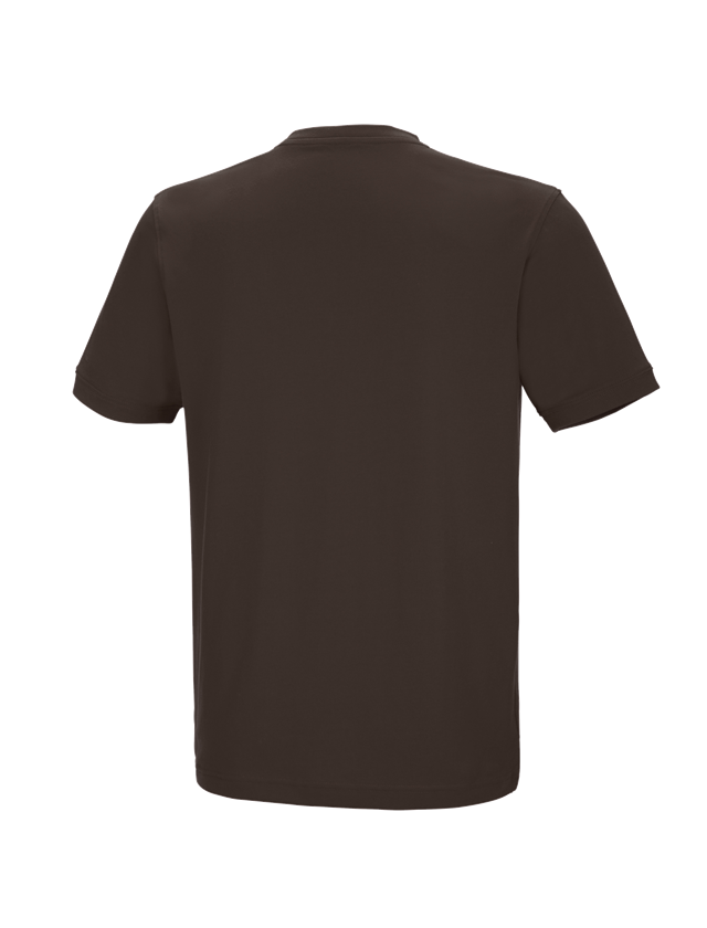 Menuisiers: e.s. T-shirt cotton stretch V-Neck + marron 3