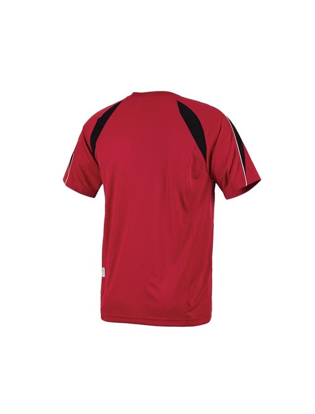 Hauts: e.s. T-shirt fonctionnel poly Silverfresh + rouge/noir 2
