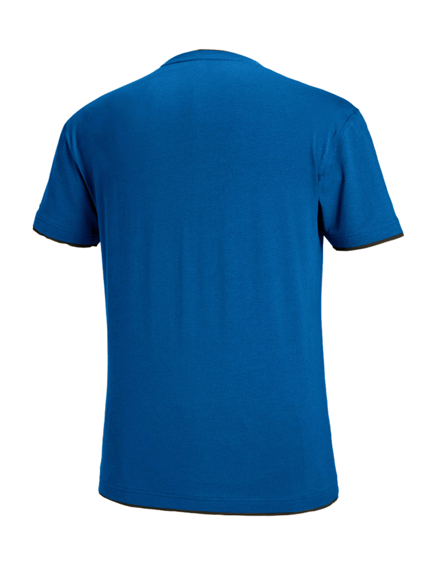 Menuisiers: e.s. T-Shirt cotton stretch Layer + bleu gentiane/graphite 1