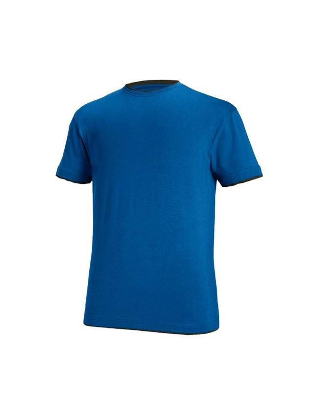 Shirts, Pullover & more: e.s. T-shirt cotton stretch Layer + gentianblue/graphite