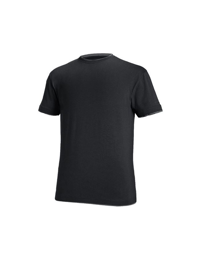 Menuisiers: e.s. T-Shirt cotton stretch Layer + noir/ciment 2