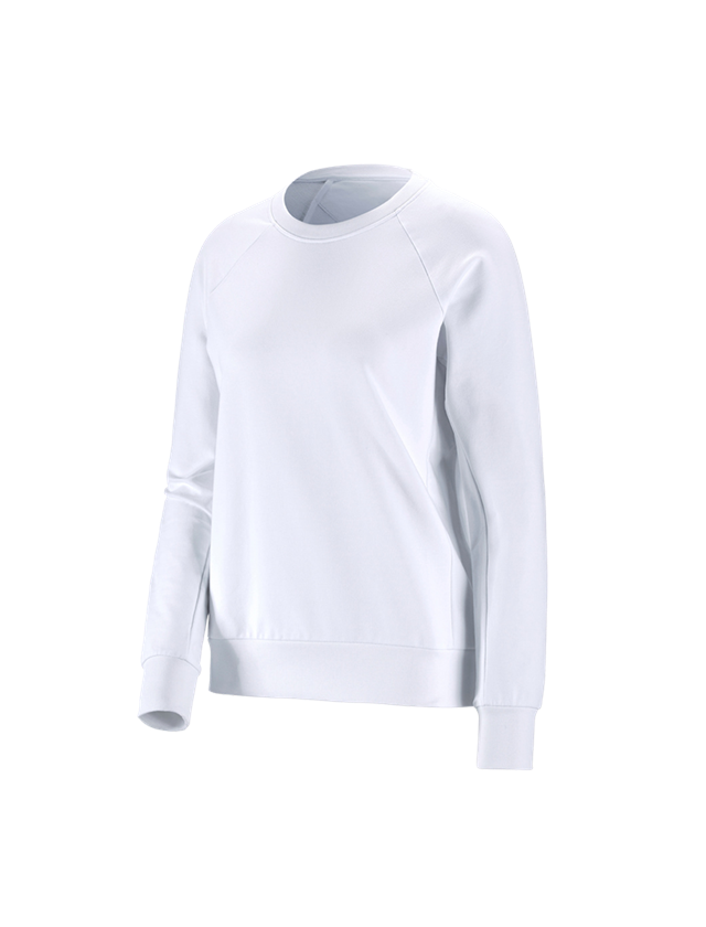 Thèmes: e.s. Sweatshirt cotton stretch, femmes + blanc