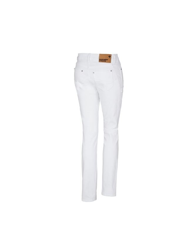 Pantalons de travail: e.s. Jeans à 7 poches, femmes + blanc 4