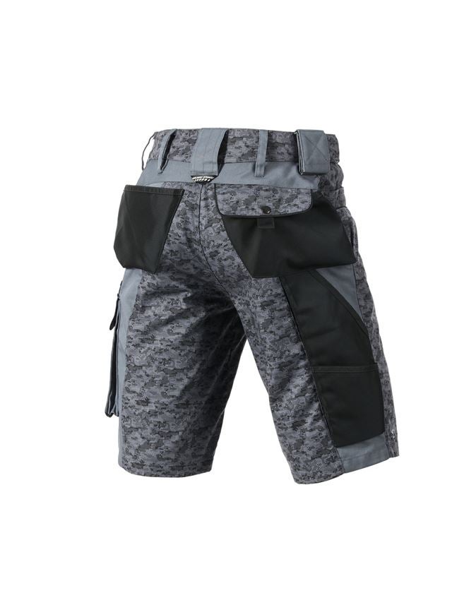 Pantalons de travail: e.s. Short Pixel + gris/graphite/lime 3
