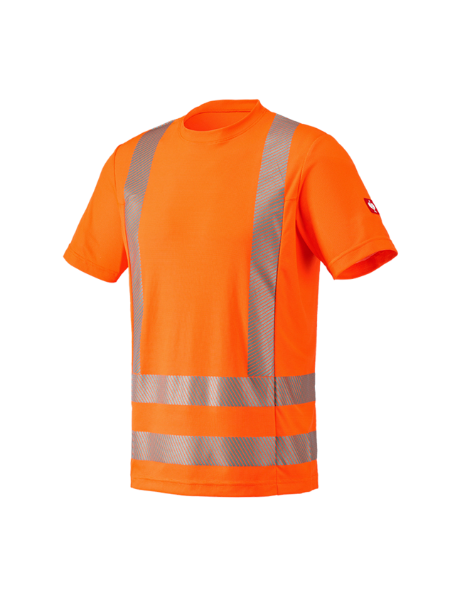 Hauts: e.s. T-shirt fonctionnel signal. + orange fluo