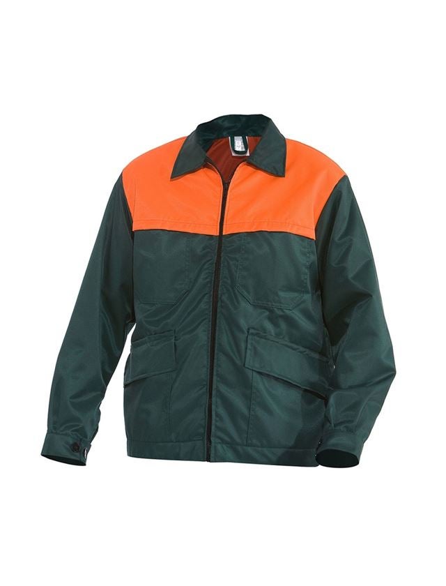 Vêtements sylviculture /anti coupures: Veste de forestier Basic + vert/orange 2