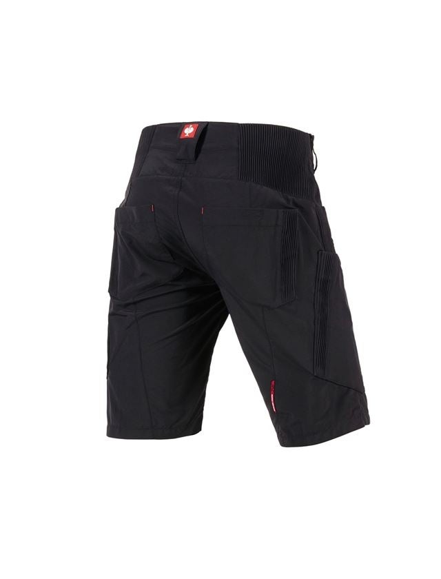 Pantalons de travail: e.s. Short fonctionnel Superlite + noir/rouge 2