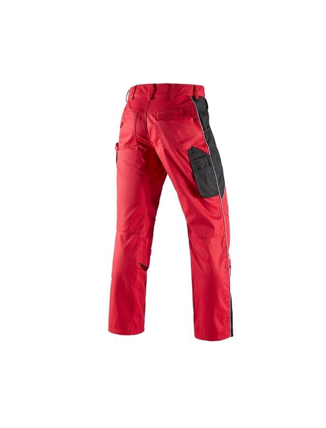 Pantalons de travail: Pantalon à taille élastique e.s.active + rouge/noir 3