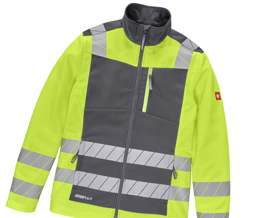 High-vis softshell jacket e.s.motion 24/7 in anthracite/high-vis yellow
