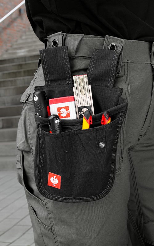 Tool bag e.s.motion attached to e.s.motion trousers